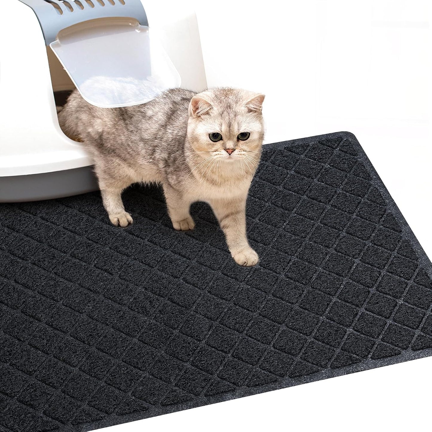 BOOMIBOO Cat Litter Mat Litter Box MatLitter Trapping Mat Premium Durable PVC Pad, 23 x 14 Inches, Easy to CleanNon-SlipUrine Waterproof - Image 11