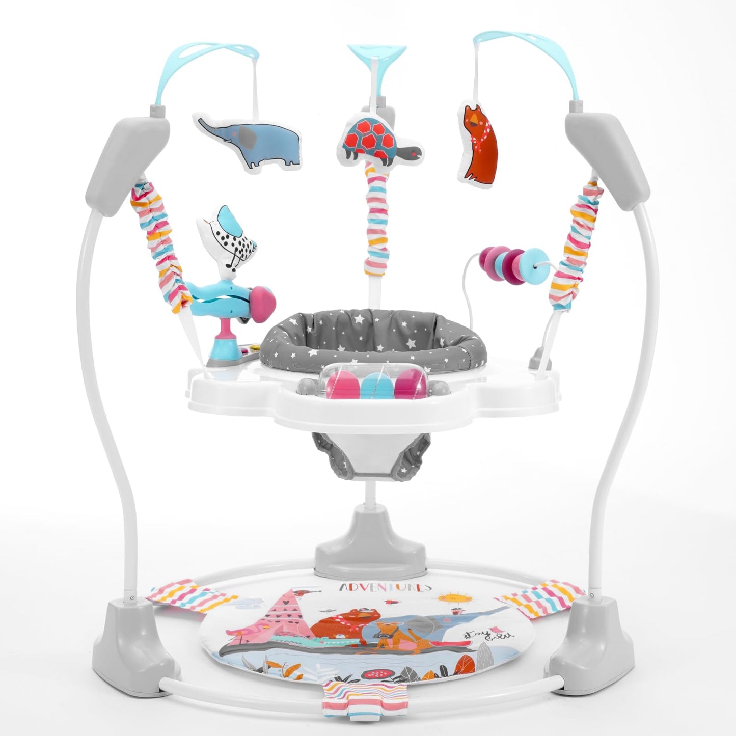 Side view of Vevor baby activity center stable base