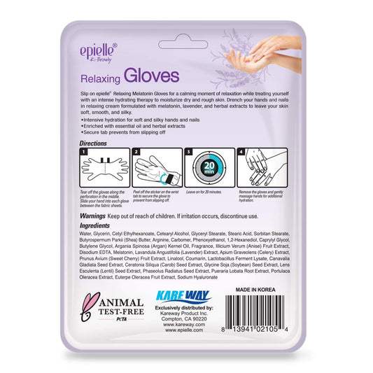 6 pairs of Epielle moisturizing hand gloves in packaging