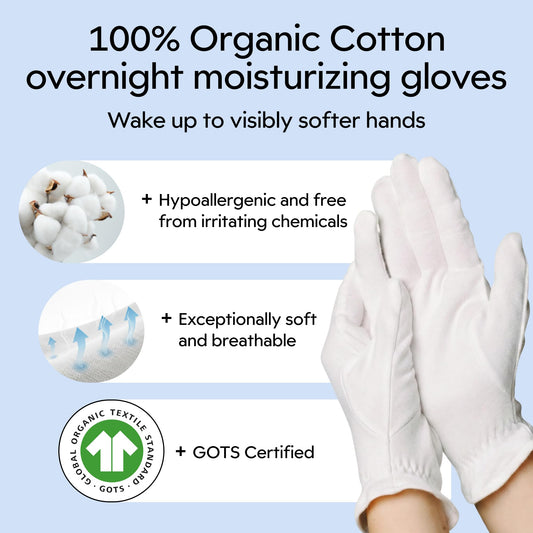 Clearbody Organics gloves showing elastic wrist detail