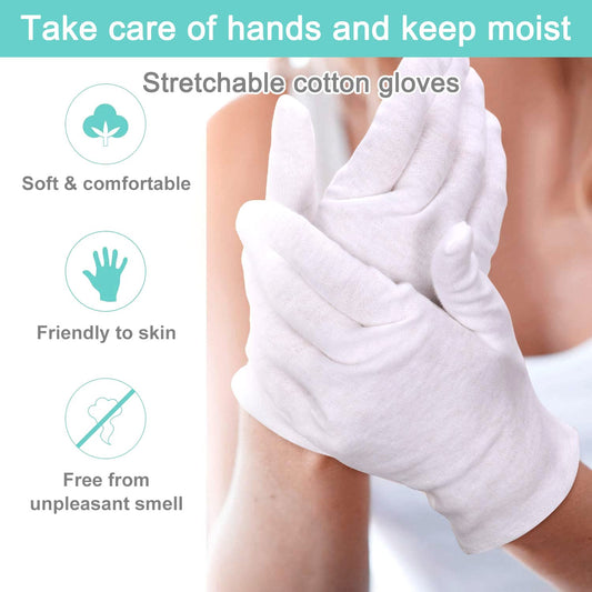 Close up of soft cotton fabric texture for skincare gloves