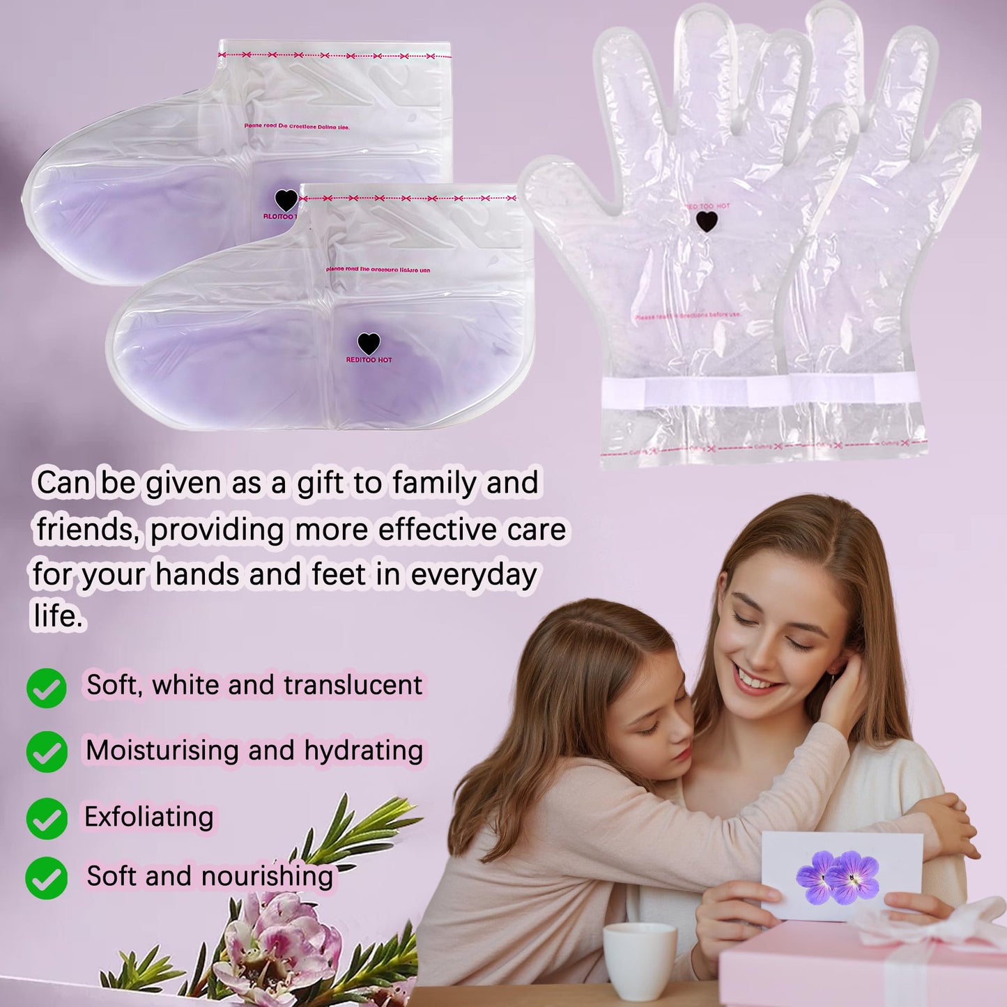 Bactiblast lavender scented paraffin wax hand and foot spa kit components