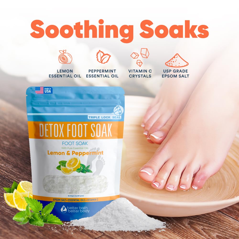 Better Bath Better Body therapeutic aromatherapy foot soak salts product presentation