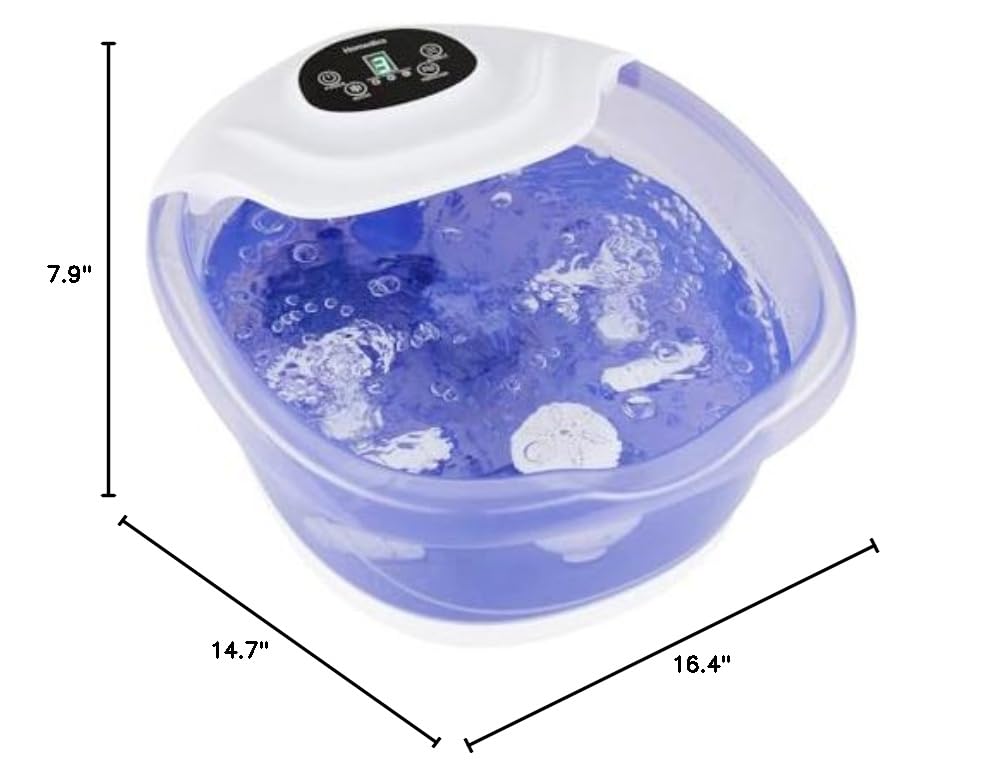 Lifestyle shot of Homedics Salt-N-Soak footbath in use