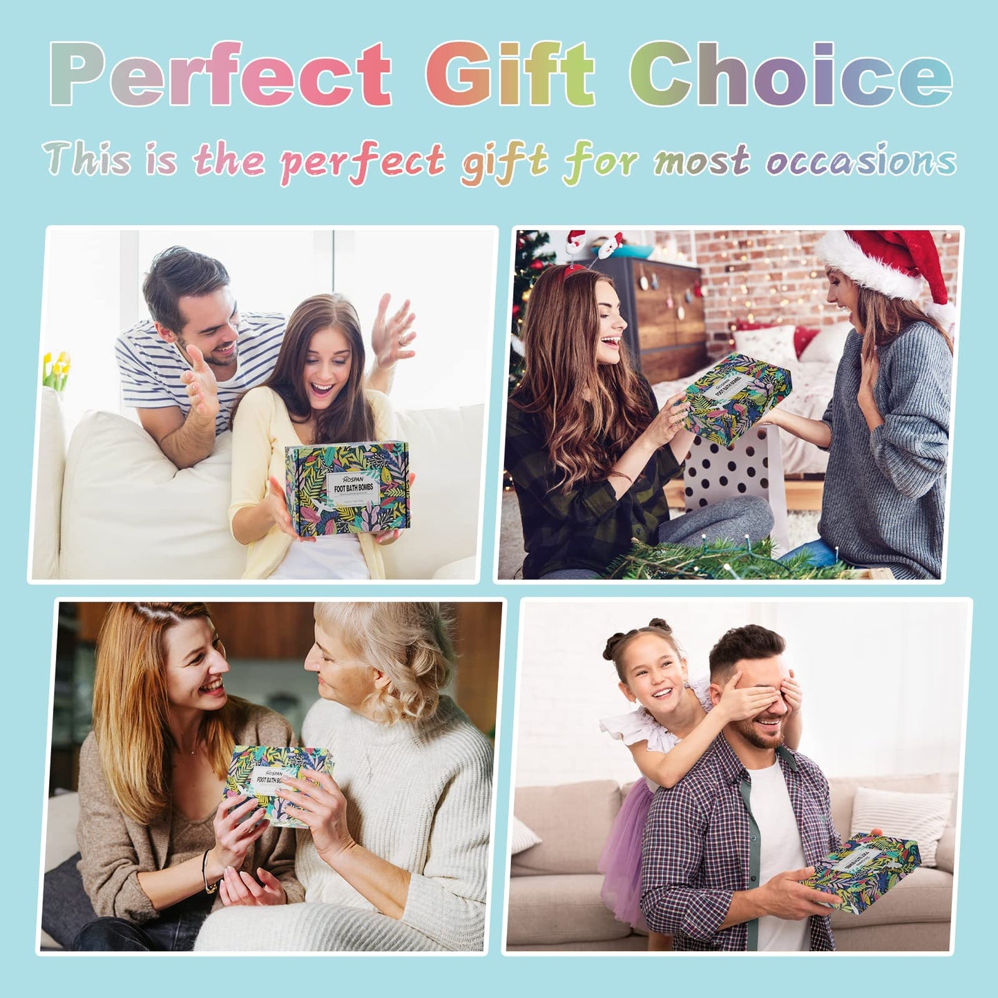 Hospan foot bath bombs collection for sore feet relief