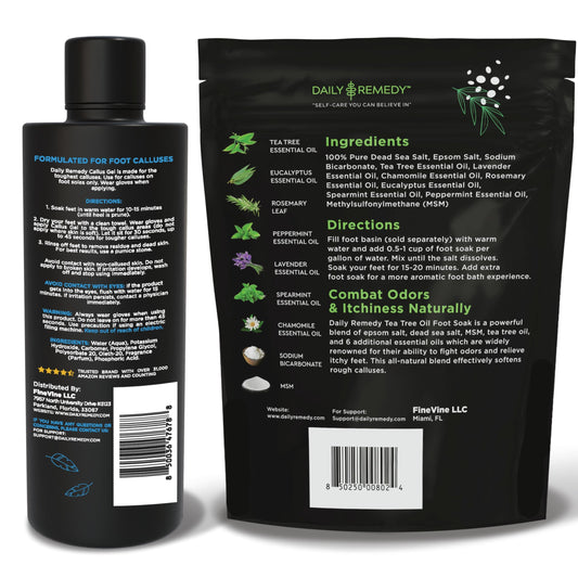 Close up of Daily Remedy callus remover gel bottle