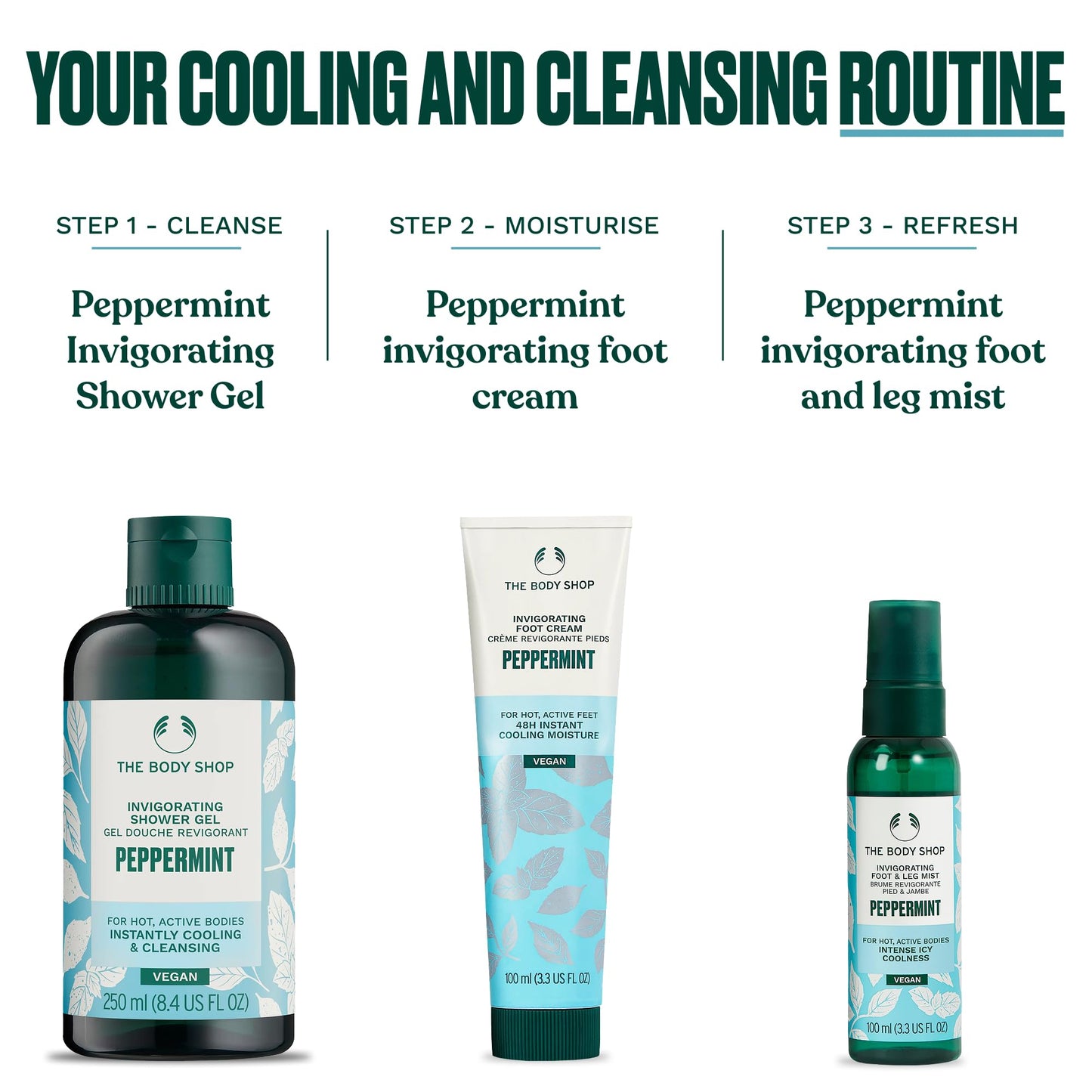 The Body Shop Peppermint Invigorating Foot Scrub product size 100ml