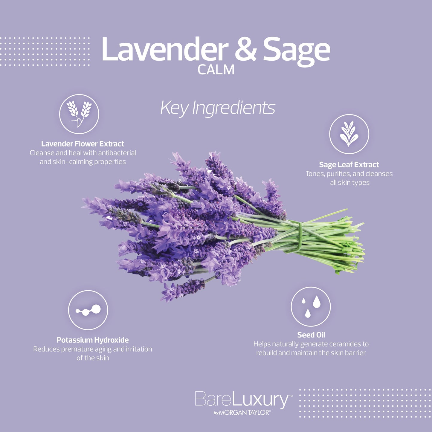 Texture preview of the soak, masque, scrub, and massage butter from the Morgan Taylor authentic imported nail care collection.