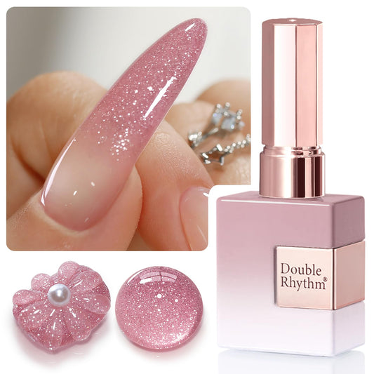Double Rhythm reflective shimmer gel polish texture close up