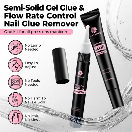 Luckyfairy nail glue tube for press on nails application