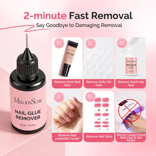 Close up of MelodySusie nail glue remover precision tip applicator