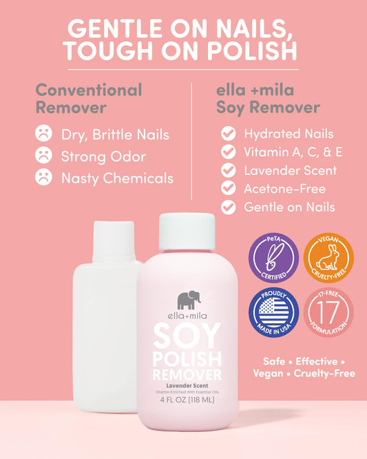 Acetone free non toxic lavender nail polish remover