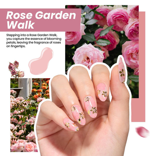 Eight pastel Beetles gel polish bottles with manicure tools
