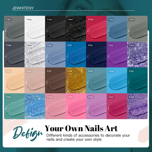Jewhiteny nail extension starter kit contents layout