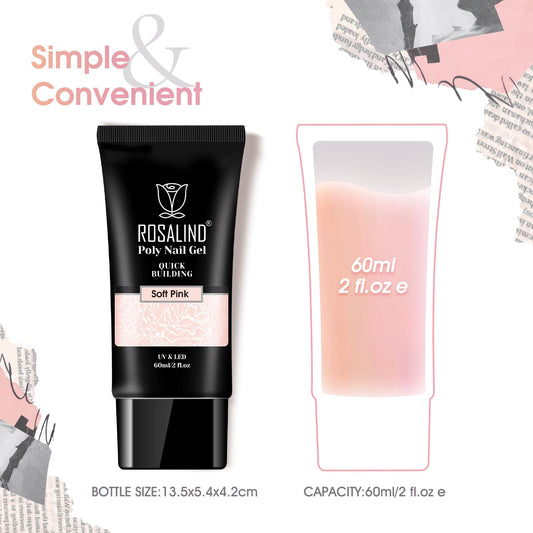 Rosalind poly nail gel 60 milliliter tube packaging
