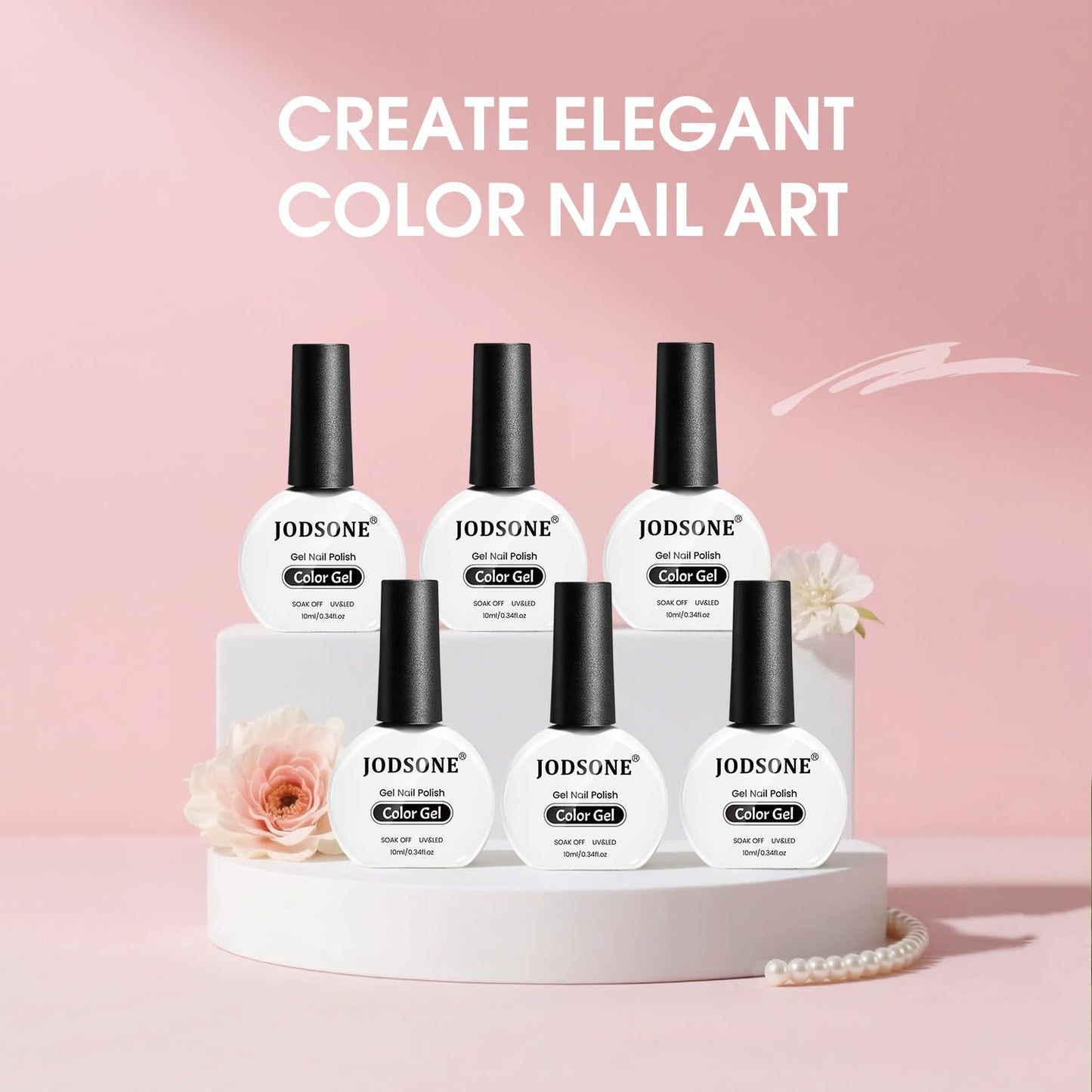 Professional manicure using JODSONE rubber base builder gel
