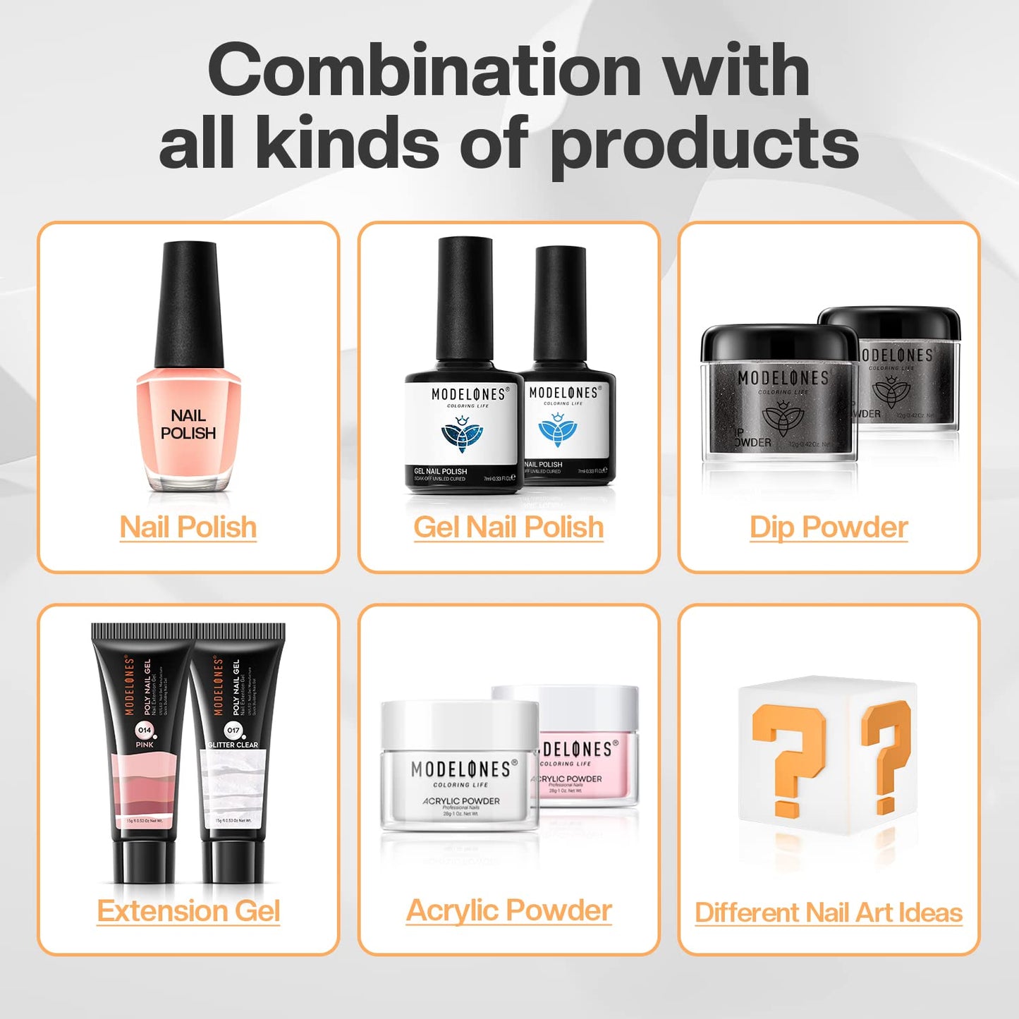 Back label packaging of Modelones clear gel kit showing genuine product information