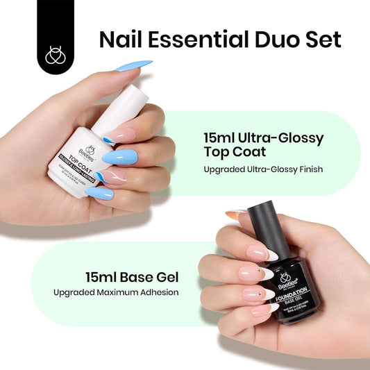 Beetles professional gel nail polish base and top coat kit