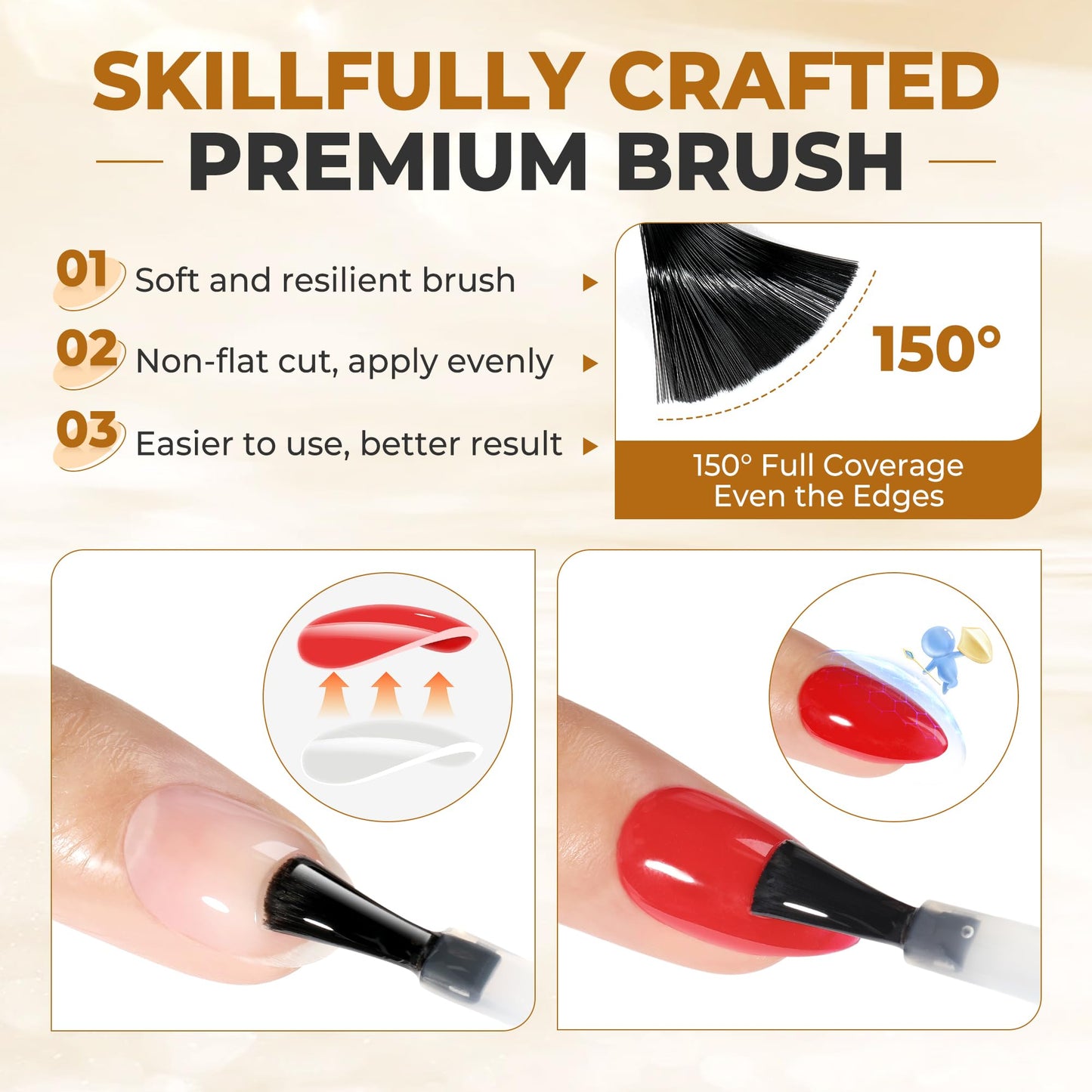 Comparison of scratched nail surfaces versus the scratch resistant UNA GELLA glossy top coat protection