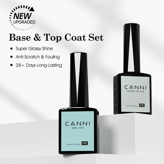 CANNI gel base coat bottle showcasing its professional labeling and clear design