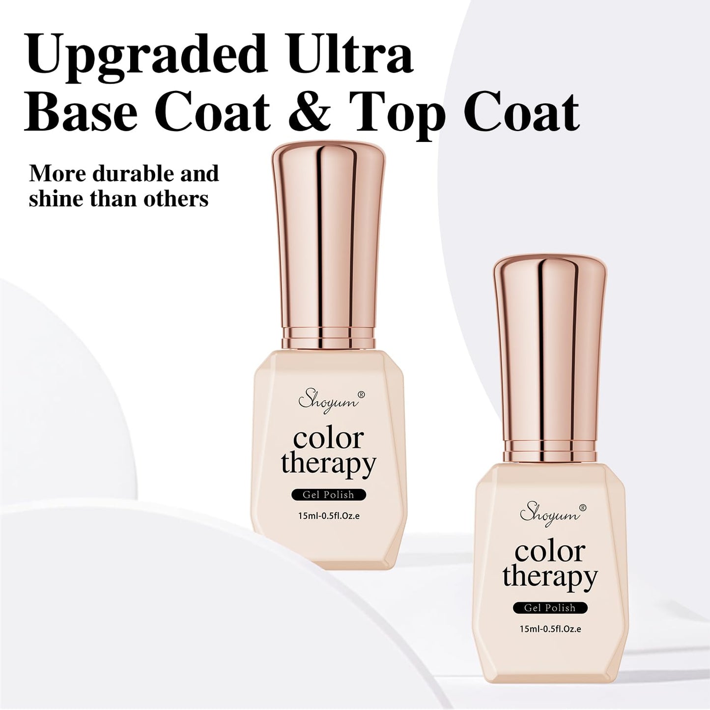 Gel nail polish base and top coat set for women