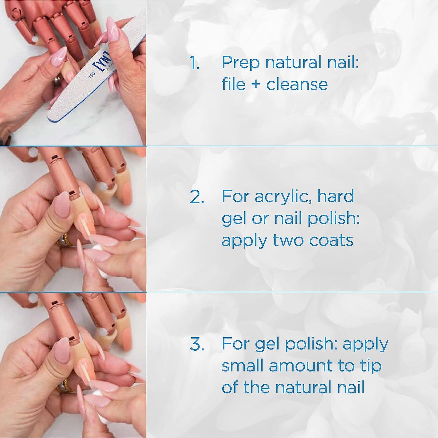 Young Nails brand nail preparation essential solution bottle displaying secure leak proof black cap.