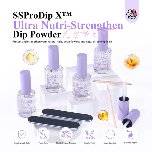 Saviland HEMA-free dipping nail liquid system essentials kit for beginners at home