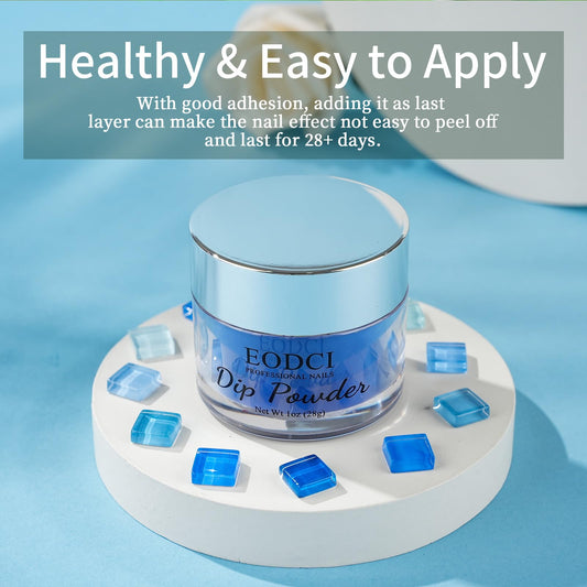 Eodci dark blue dipping powder jar on white background