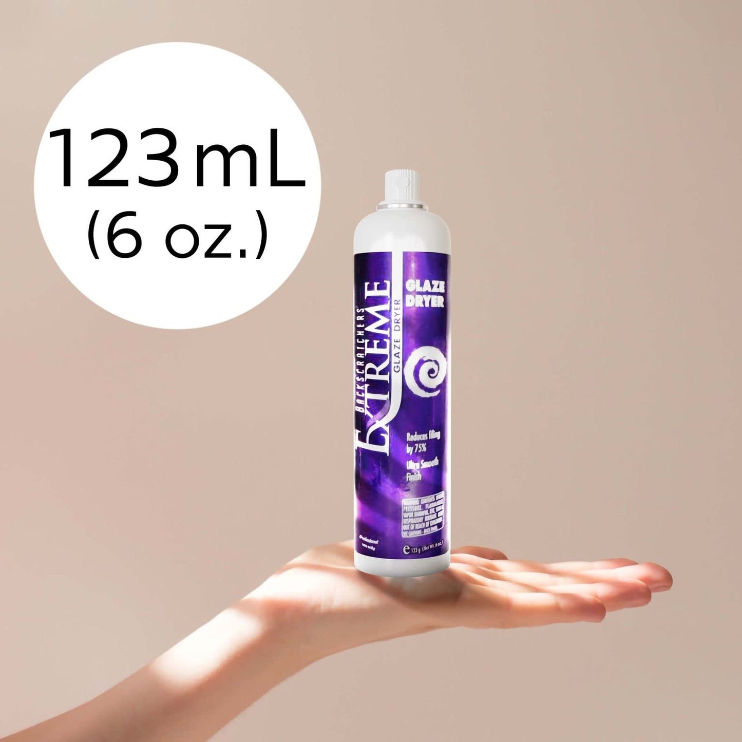 Six point four ounce bottle of salon quality fast acting nail resin dryer