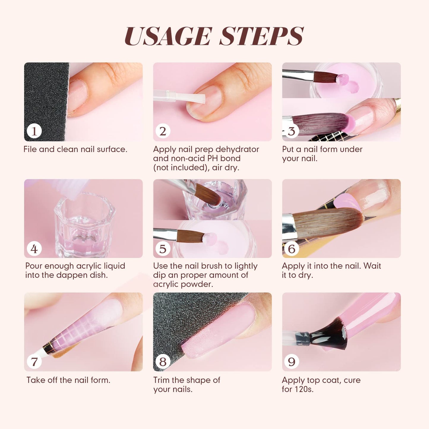 Saviland brand professional acrylic nail starter kit packaging