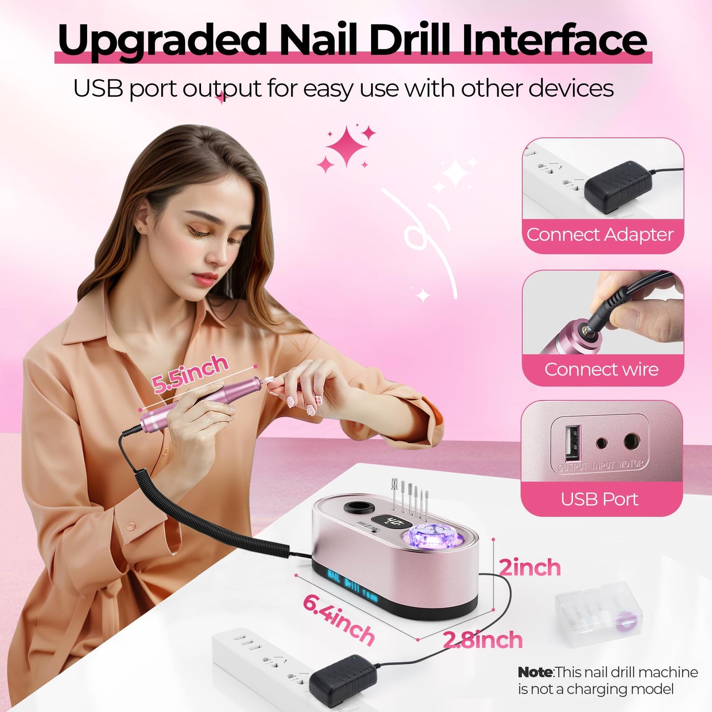 Josgloi professional manicure and pedicure device kit