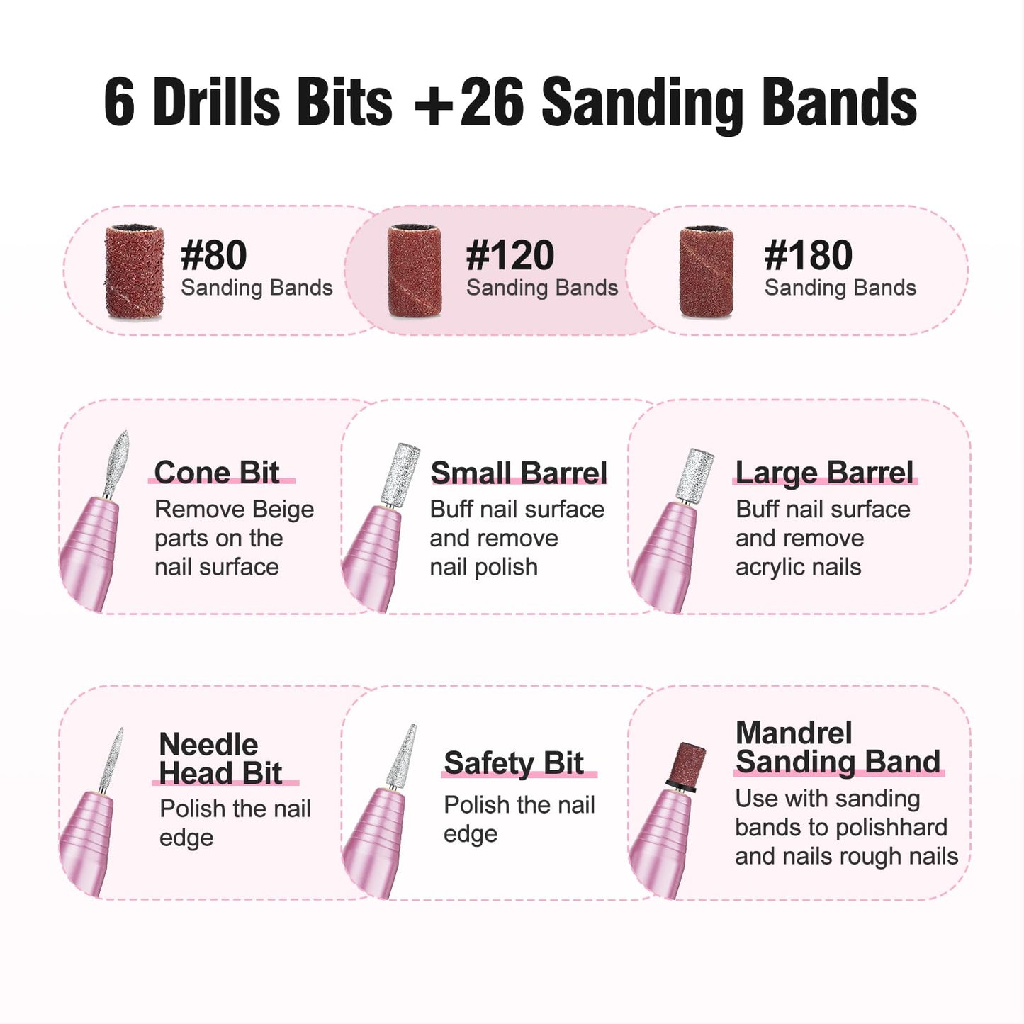Full Ovx manicure and pedicure set with sanding bands
