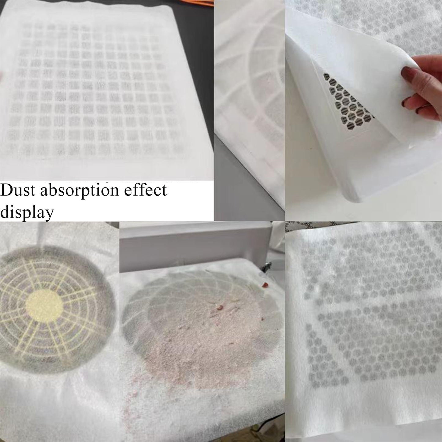 Clean white filter sheet for nail vacuum machine intake