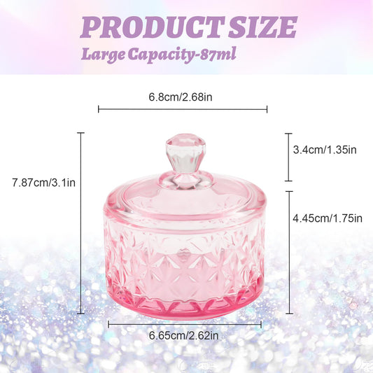 BOMOQING 60ml glass monomer cup with lid open