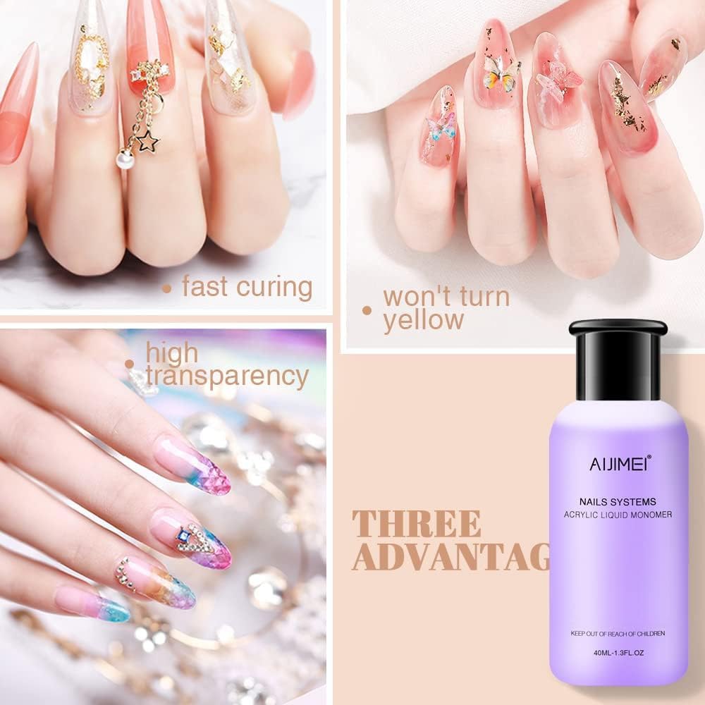 AIJIMEI professional nail system liquid monomer product label view
