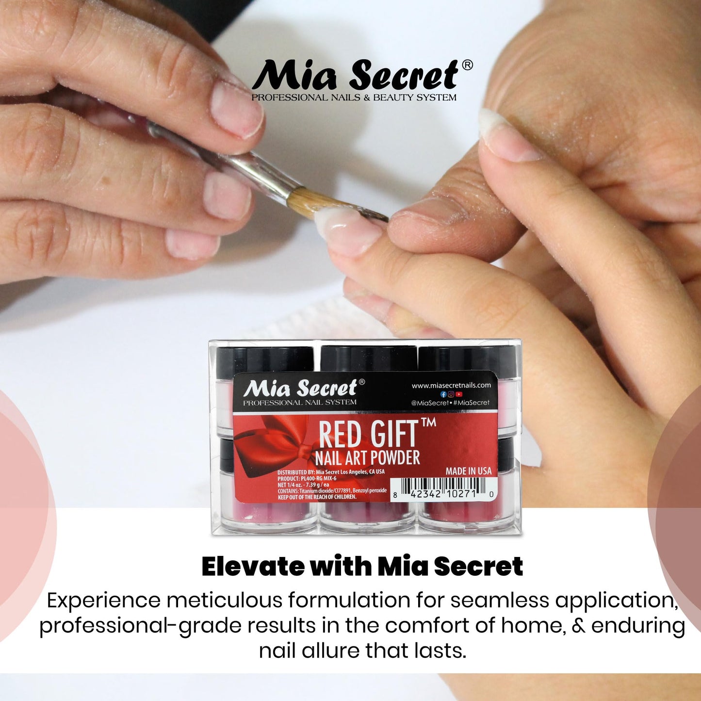 Professional nail art acrylic powders by Mia Secret