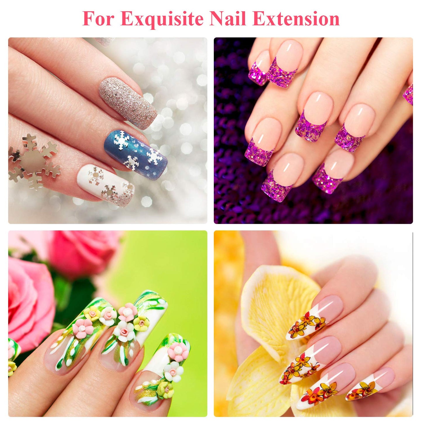Complete salon DIY manicure kit showcasing multiple pre cut fiber sheets