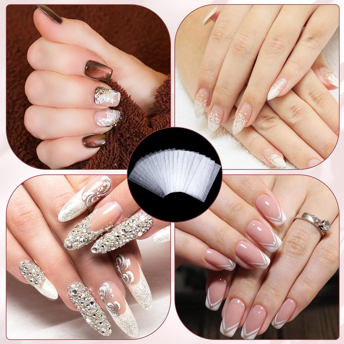 Viczon 50 pieces nail extension wrap for acrylic gel systems