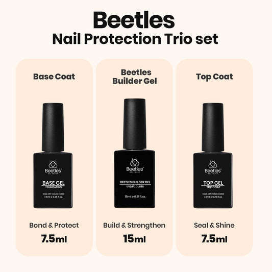 Beetles 7-in-1 builder gel bottles showing shade range