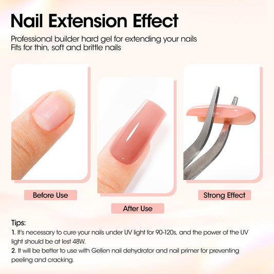 Gellen builder gel jar and 20 nail forms kit