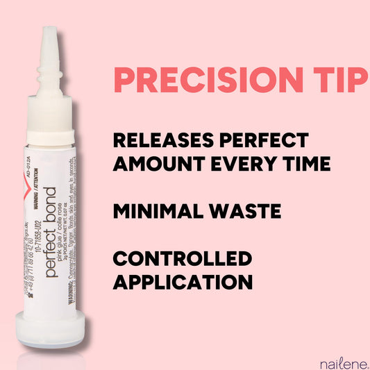 Nailene Perfect Bond glue tubes with precision tip