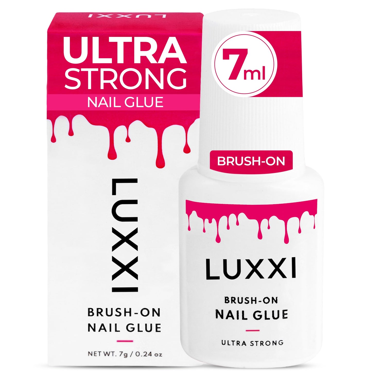 Detail of the brush applicator for Luxxi nail adhesive