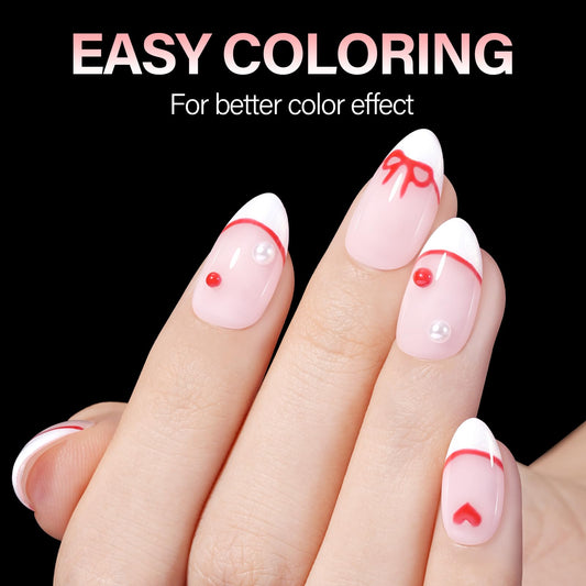 Aillsa soft gel almond tips arranged by size