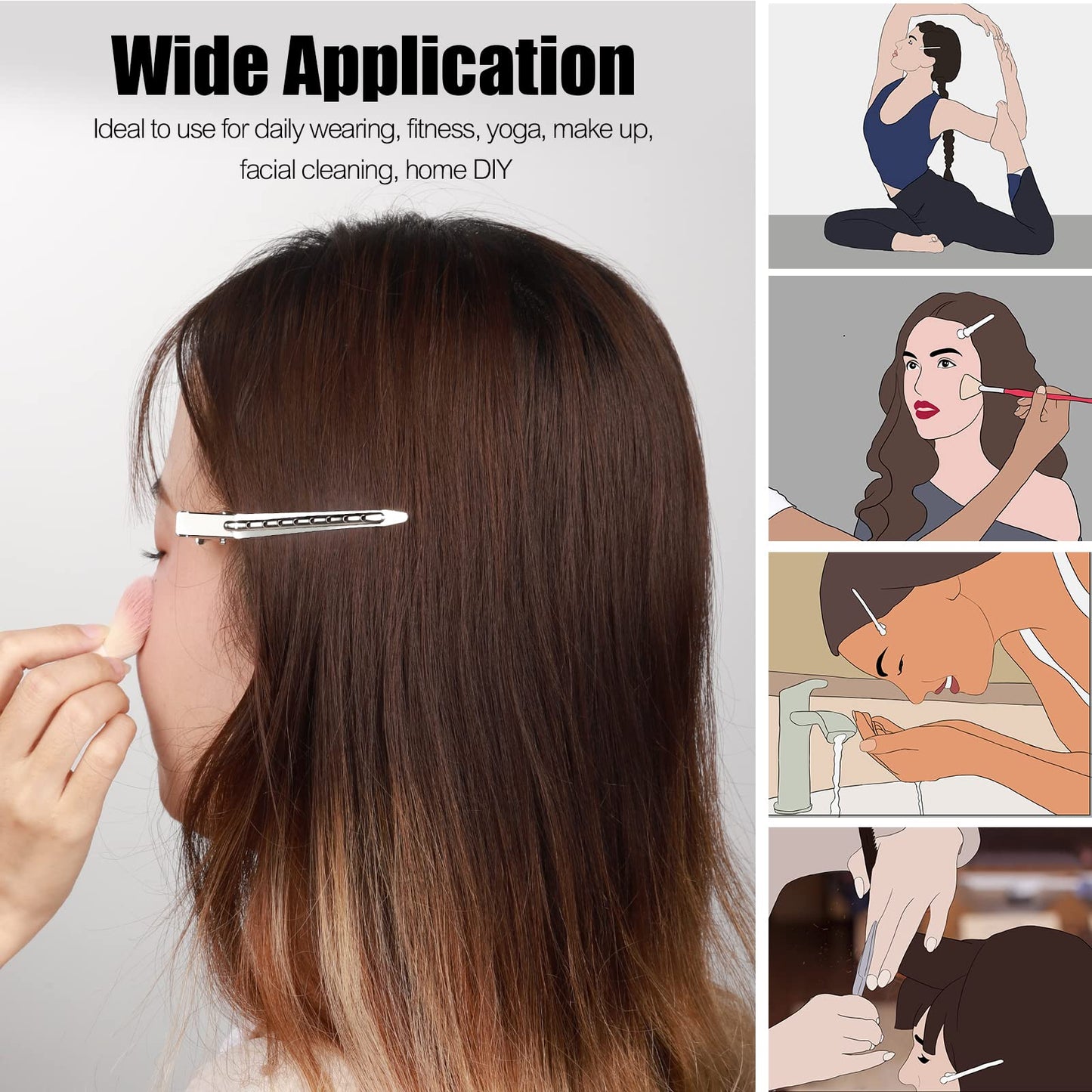 Smooth rust resistant silver hair pins package for professional hairdressing