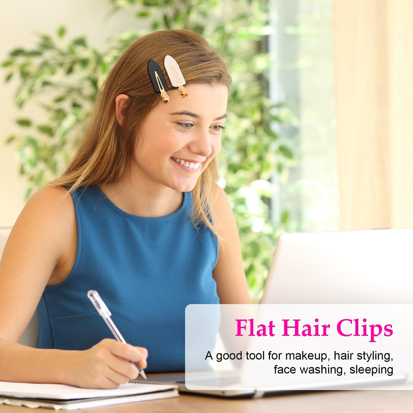 Six count premium professional makeup clips packaging layout