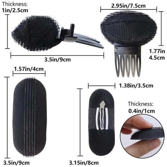 Close-up view of the textured self-gripping surface on the TCOTBE invisible hair puff inserts