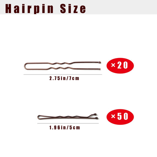 Close up of dark brown nylon hair volume filler for buns