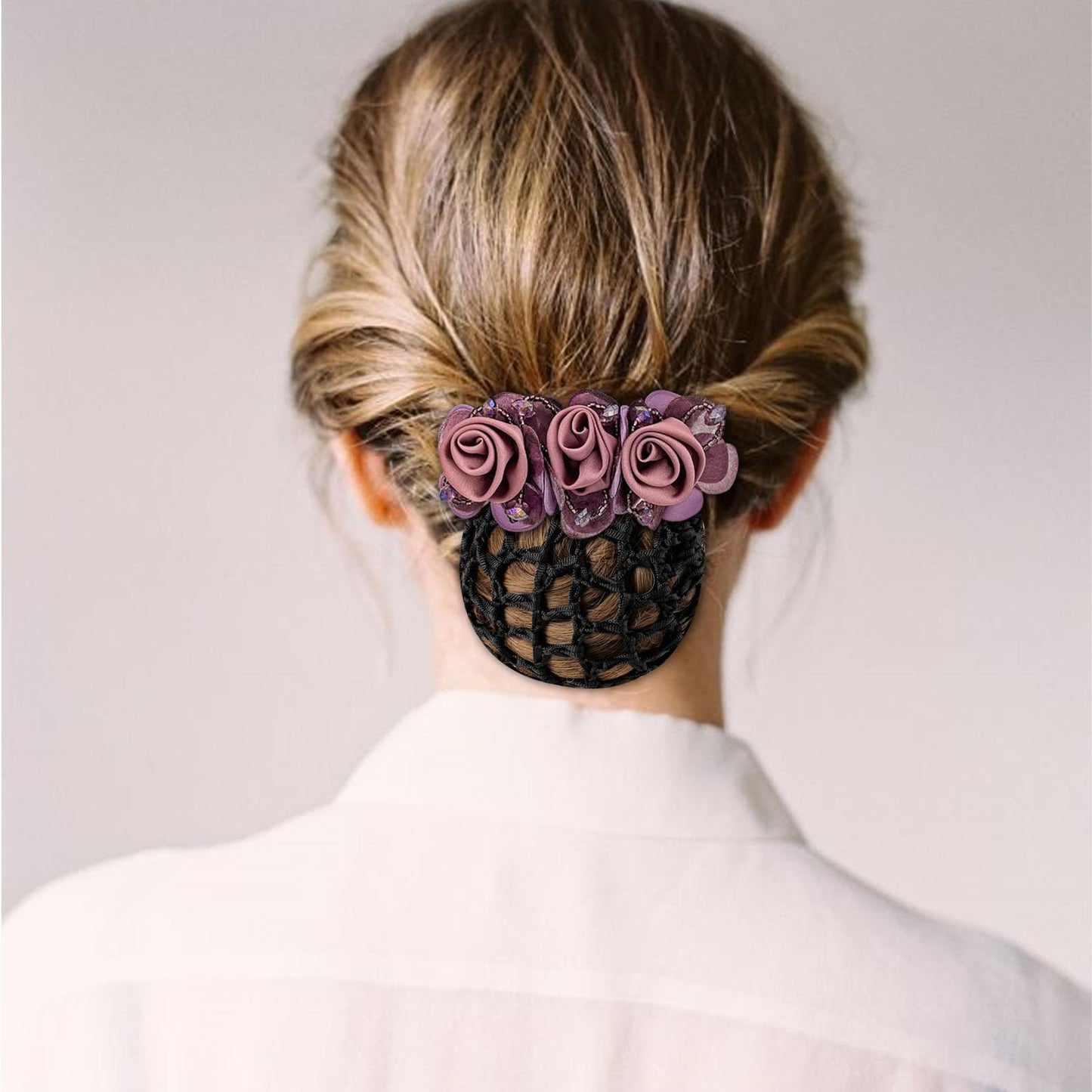 Ravlzors imported hair bun net holder packaging view showcasing authentic USA product.
