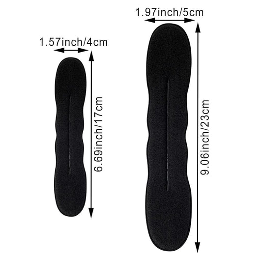 Ten pieces of black easy donut maker clips laid out on clean surface