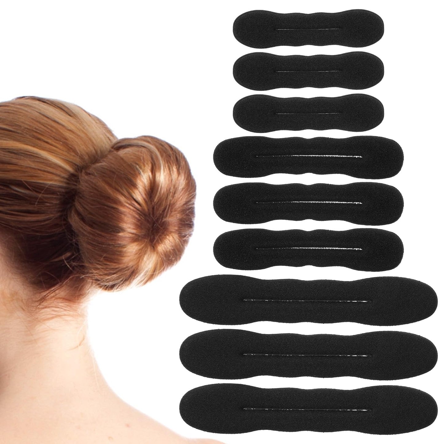 Lightweight foam bun curler clips for everyday updo styles
